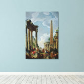 Toile Capriccio d'architecture avec un prédicateur (Insitu (Plancher de Bois))