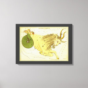 Toile Capricorne Constellation Vintage, Miroir d'Urania