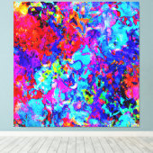 Toile Captivation des jeux de couleurs du Motif Abstrait (Insitu (Plancher de Bois))