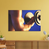 Toile Capture recadrée de poids de levage pour homme (Insitu(Salon))