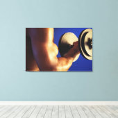 Toile Capture recadrée de poids de levage pour homme (Insitu (Plancher de Bois))