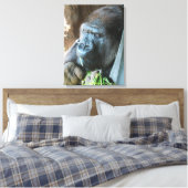 Toile Capuchon de singe ~ Gorille japonais mangeant (Insitu(Chambre))