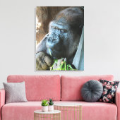Toile Capuchon de singe ~ Gorille japonais mangeant (Insitu(Salon))