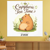 Toile Capybara à l'heure du thé | Capybara mignon buvant (Insitu(Salon))