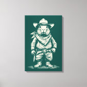 Toile capybara cow-boy (Recto)