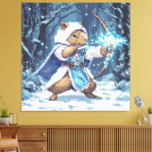 Toile Capybara Ice Archer - Fantasy Pixel Art (Insitu(Salon))