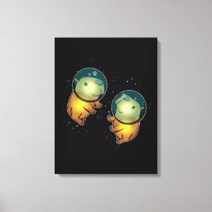 Toile Capybara L'astronaute spatiale donne des enfants C