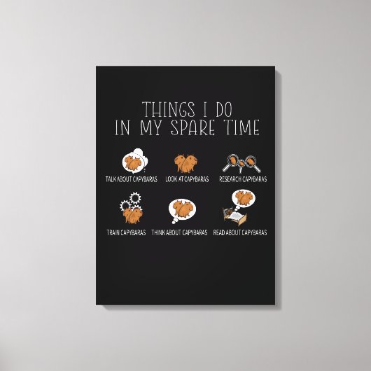 Toile Capybara Lover Art Kids Funny Capybara (Recto)