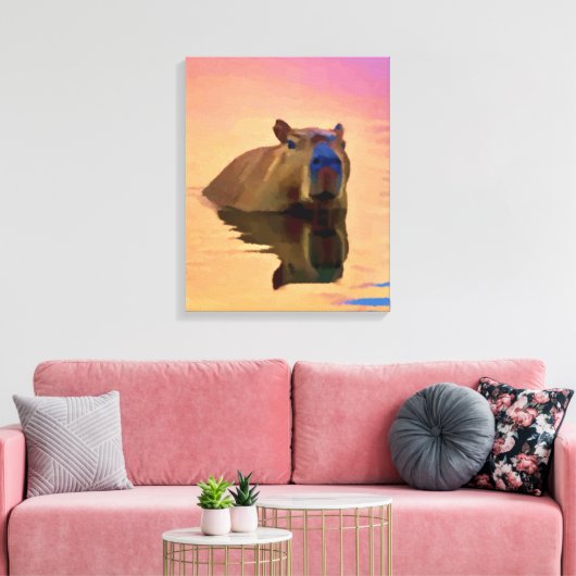 Toile Capybara pacifique (Insitu(Salon))
