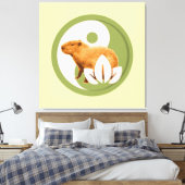 Toile Capybara Zen Yin Yang Nature Paisible (Insitu(Chambre))