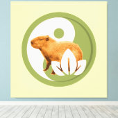 Toile Capybara Zen Yin Yang Nature Paisible (Insitu (Plancher de Bois))