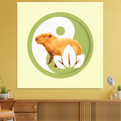 Toile Capybara Zen Yin Yang Nature Paisible (Insitu(Salon))