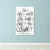 Toile Car nous marchons par la foi et non par la vue (Insitu (Plancher de Bois))