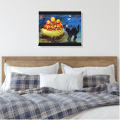 Toile Caractères citrouilles et Chat noir (Insitu(Chambre))