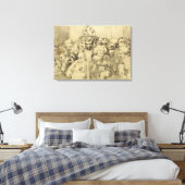 Toile Caractères littéraires assemblés autour de la Méda (Insitu(Chambre))