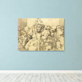 Toile Caractères littéraires assemblés autour de la Méda (Insitu (Plancher de Bois))