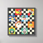 Toile Caractères LOONEY TUNES™ sur Checker noir et blanc (Recto)