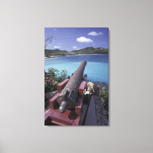 Toile CARAÏBES, St. Barts, Connon visant dans la baie de