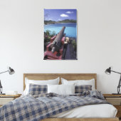 Toile CARAÏBES, St. Barts, Connon visant la baie de (Insitu(Chambre))