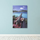 Toile CARAÏBES, St. Barts, Connon visant la baie de (Insitu (Plancher de Bois))