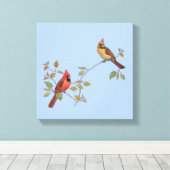 Toile Cardinal Couple (Insitu (Plancher de Bois))