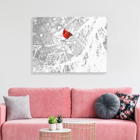 Toile Cardinal en hiver (Insitu(Salon))