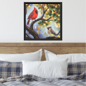 Toile Cardinal et le jaseur (Insitu(Chambre))