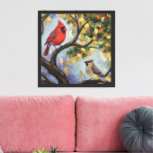 Toile Cardinal et le jaseur (Insitu(Salon))