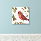 Toile Cardinal forestier vintage moderne (Insitu (Plancher de Bois))