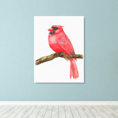 Toile Cardinal oiseau aquarelle (Insitu (Plancher de Bois))
