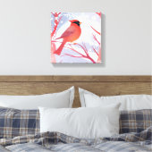 Toile Cardinal rouge | Belle aquarelle peinture (Insitu(Chambre))