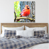 Toile Cardinal rouge Carré d'été (Insitu(Chambre))