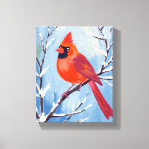 Toile Cardinal Rouge   Fête de l'Eau-forte d'Hiver
