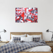 Toile Cardinal rouge mâle, Hiver, IL (Insitu(Chambre))