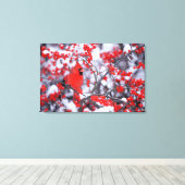 Toile Cardinal rouge mâle, Hiver, IL (Insitu (Plancher de Bois))