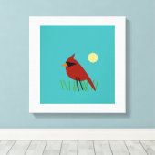 Toile Cardinal sur l'herbe avec Aqua Blue Green (Insitu (Plancher de Bois))