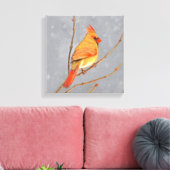 Toile Cardinal sur une branche - Peinture originale d'oi (Insitu(Salon))