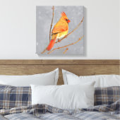 Toile Cardinal sur une branche - Peinture originale d'oi (Insitu(Chambre))