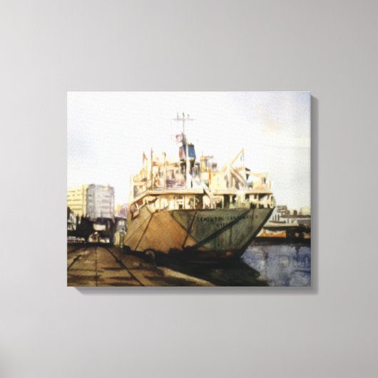 Toile Cargo dans le port (A La Corogne) (Recto)