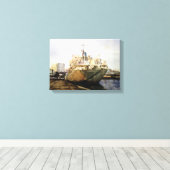 Toile Cargo dans le port (A La Corogne) (Insitu (Plancher de Bois))