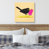 Toile Caricature Blackbird Manger Une Crème De Glace (Insitu(Chambre))