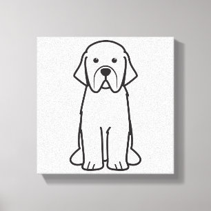 Toile Caricature de chien de Terre-Neuve