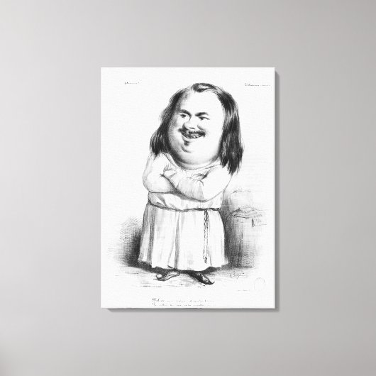 Toile Caricature de Honore de Balzac (Recto)
