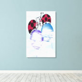 Toile Caricature De Ladybug Et Ballons Colorés (Insitu (Plancher de Bois))