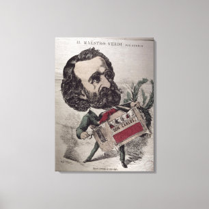 Toile Caricature de l'IL Maestro', de l'Italien