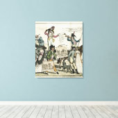 Toile Caricature de médecins quack offrant des vaccins (Insitu (Plancher de Bois))