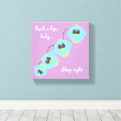 Toile Caricature d'oiseau de la jolie crèche (Insitu (Plancher de Bois))