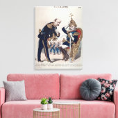 Toile caricature du Kaiser Guillaume de Prusse (Insitu(Salon))