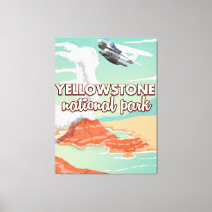 Toile Caricature du parc national de Yellowstone