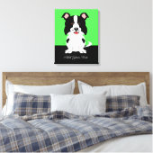 Toile Caricature pour chien Collie Bordure (Insitu(Chambre))